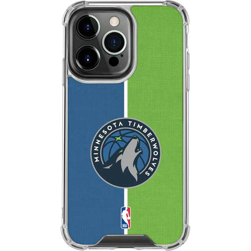 NBA Minnesota Timberwolves Canvas iPhone 15 Pro Clear Case